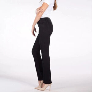 Second Denim Yoga high waist straight leg Jeans dark wash  SZ 33